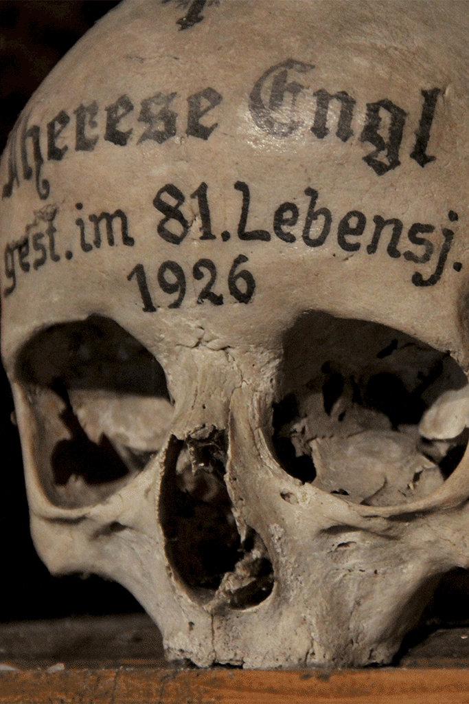 Painted skull of Hallstatt