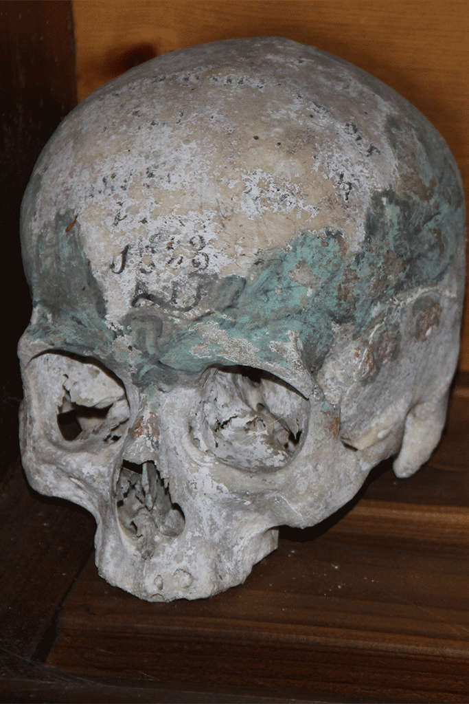 Painted skull in Austria