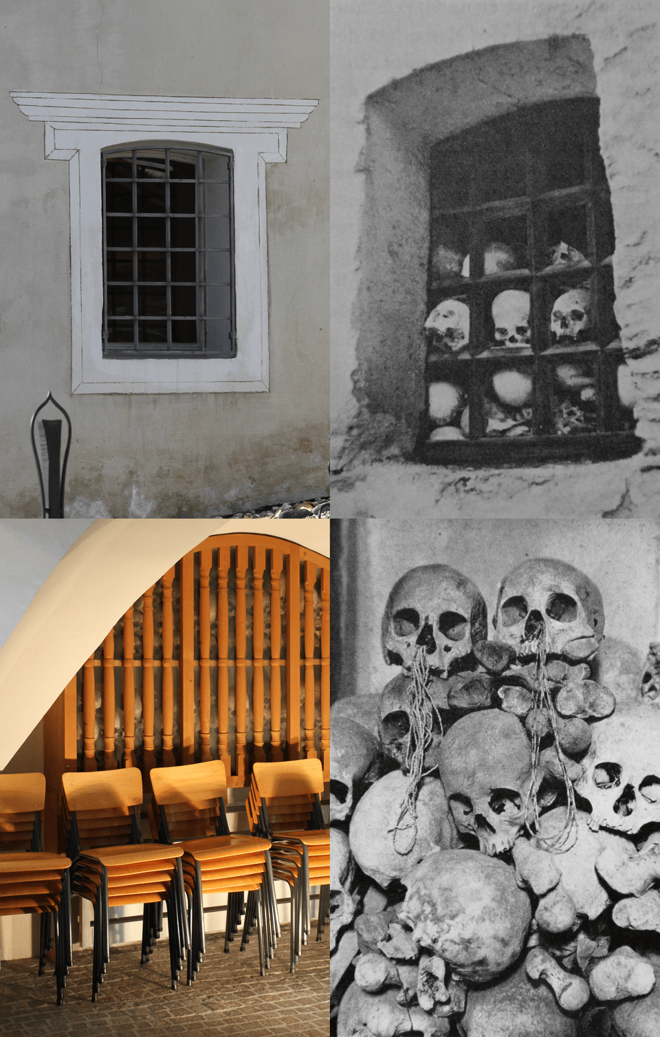 The ossuary of Lumbrein then and now
